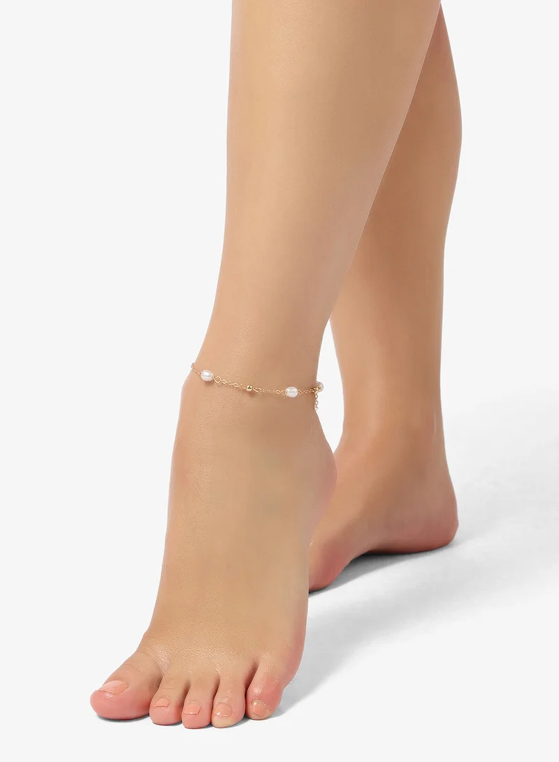 Ginger Gold Drop Down Necklace